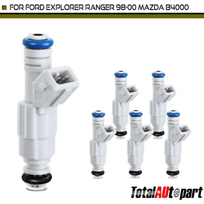 Novos 6 peças injetores de combustível para Ford Explorer Ranger Mazda B4000 1998-2001 V6 4.0L - Imagem 1 de 4