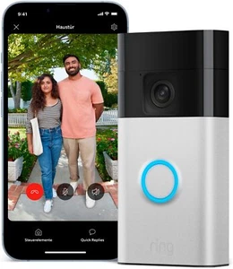 RING Überwachungskamera Türklingel Battery Video Doorbell HD-Live-Video B-WARE - Bild 1 von 1