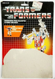 RARE VINTAGE 1986 HASBRO TRANSFORMERS G1 BLADES DEFENSOR FULL CARD BACK !!!! - Picture 1 of 2