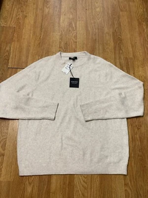 Pulôver masculino Nordstrom loja manga longa tamanho 2XL bege elástico macio  - Imagem 1 de 4