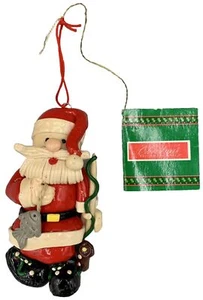 SANTA CLAUS Fisherman Christmas Ornament House of Lloyd 1994 Handcrafted NEW NWT - Picture 1 of 5