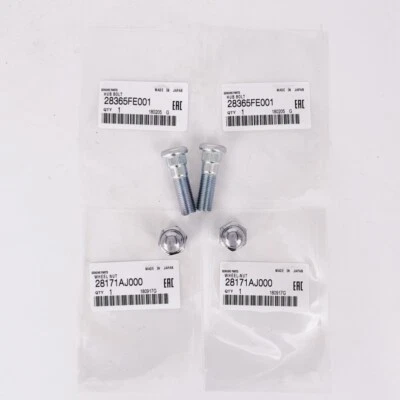 2005-2025 For Subaru Wheel Hub Bolt Stud & Nut SET 28365FE001 & 28171AJ000 - Image 1 of 4