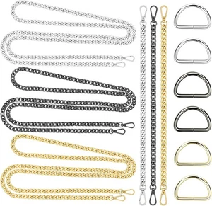 6 Stück Taschenkette Tragegurt Metall-Schultergurt Taschenkette Gurt Gold Silber - Bild 1 von 7