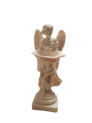 Handgefertigte Engels Skulptur, griechische Engels-Statue - Alabaster Gips - Bild 1 von 4