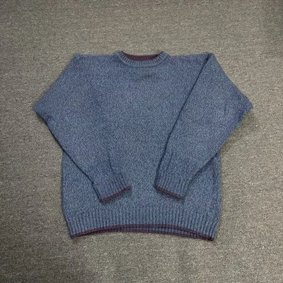 Vintage 90s Woolrich Sweater Mens Large Pullover Crewneck Wool Blend Blue Purple - Image 1 of 4
