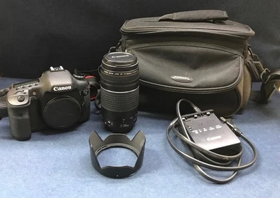Canon EOS 7D 18.0MP Digital SLR Camera W/Leans EF Canon 75-300mm & Charger, bag - Image 1 of 4