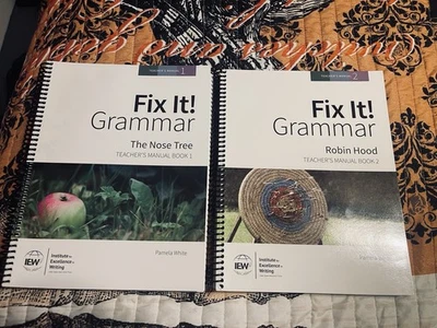 Fix It! IEW Grammar The Nose Tree and Robin Hood  Teacher's Manual Book 1 and 2 - Image 1 of 3
