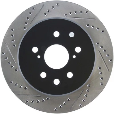 StopTech Slotted Drilled Sport Brake Rotor R Rear 13-14 Lexus GS300/350/400/430 - Image 1 of 2