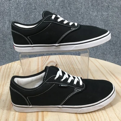 Vans Shoes Womens 7.5 Atwood Low Sneakers Black Lace Up Low Top Comfort 500714 - Image 1 of 4