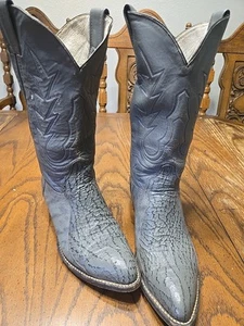 Vintage Cowtown Sharkskin Cowboy Boots Mens 9D Gray - Picture 1 of 11