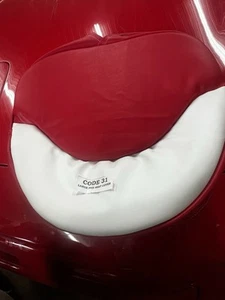 RED & WHITE TIE-ON REPLACEMENT SEAT COVER - Picture 1 of 4