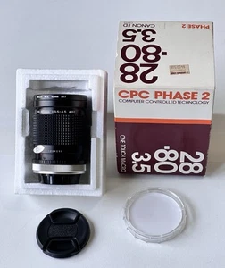Lente macro zoom Canon FD montaje en caja CPC fase 2 MC CCT 28-80 f/3,5-4,5-LIMPIA! - Imagen 1 de 11