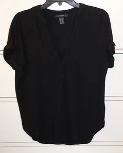 Damen Forever 21 schwarz V-Ausschnitt Flügelärmel Viskose Top Größe S - Bild 1 von 6
