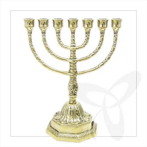 Brass Menorah 23cm handmade candle holder stick Menora менора ручная работа - Picture 1 of 1