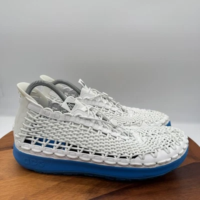 Nike ACG Watercat+ Low Mens 13 Casual Shoes White Blue Slip On Sneakers - Image 1 of 4