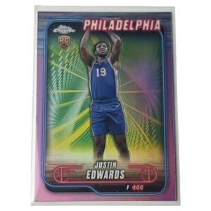2024-25 Topps Chrome #161 Justin Edwards Pink Refractor - Picture 1 of 2