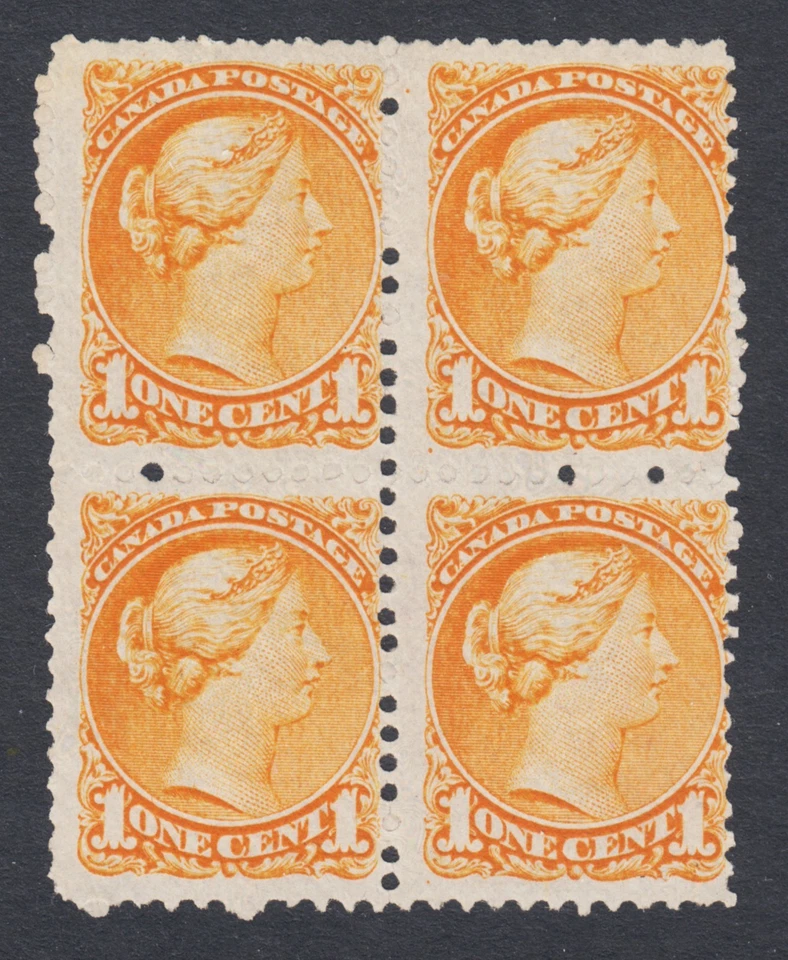 CANADA 35a Mint NH 1c orange Small Queen BLOCK $1,200.00 - Image 1 of 1