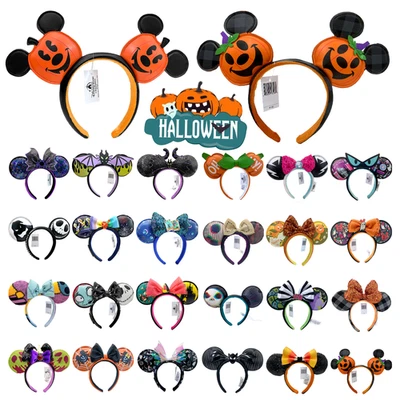 Disney Parks Halloween Nightmare Before Christmas Minnie Mouse Ears Headband - Image 1 of 4