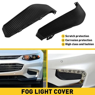 Pair Front Bumper Fog Light Lamp Cover Trim for Chevrolet Malibu 2016-2018 EPY Foto 1 de 4