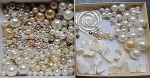 Faux Pearl Beads MOP Pendant Craft Jewelry Making Harvest Sustainable Some Vin - Picture 1 of 3