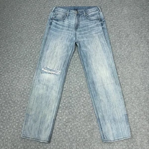 True Religion Jeans Damen 27 Hellblau Relaxed Straight Distressed Everyday - Bild 1 von 16