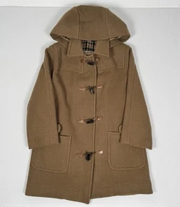 Daks Signature Duffle Coat Camel Wool Overcoat Toggle Vintage 1970s Womens XL - Picture 1 of 16