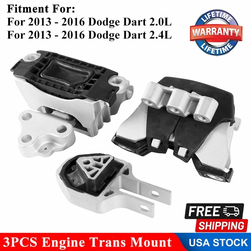 Engine Mounts & Automatic Transmission Mount 3PCS for Dodge Dart 16-13 L4-2.0L Foto 1 de 4