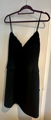 Carven Little Black Dress - UK8/EU36/US4 - Scalloped, Peplum Waist - Party BNWT - Image 1 of 4
