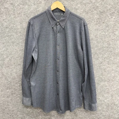 Abercrombie & Fitch Men's Button Down Shirt Casual Relax Cotton Blend, Gray XLT - Image 1 of 4