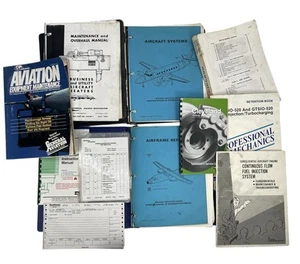 Lot Vintage Binders Technical for Aviation Spartan School of Aeronautics & More - Imagen 1 de 17