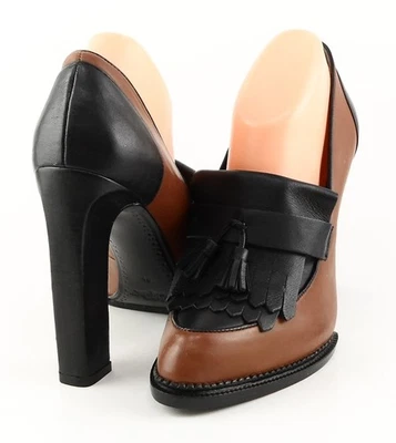 $295 RACHEL ROY JACQUELINE Cuero Negro Natural Diseñador Tacones Bombas 10 Foto 1 de 4