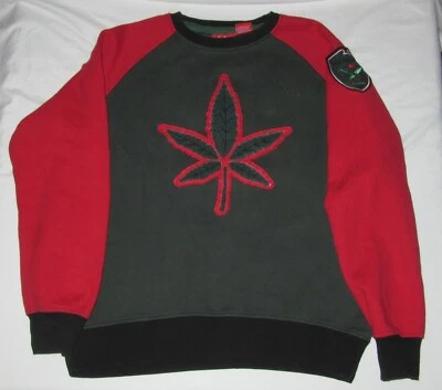 Hudson 45 Cannabis Leaf Sweatshirt Men's Size XLARGE Fun! Cool — 第 1/4 张图片