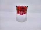 Ruby Stained Toothpick Holder Souvenir 100th Anniversary 