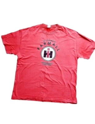 VTG Case IH - Mccormick Farmall Circle IH Logo Men's X-Large Red Graphic Shirt - Image 1 of 4