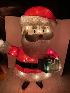 Pre-Lit Santa Claus Decoration Outdoor Lighted Holiday, 30”!Santa Decor - Picture 1 of 7