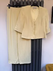 Minuet lemon yellow stunning fitted blazer size 8 straight trousers suit size 10 - Picture 1 of 9