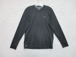 Reebok Shirt Small Adult Black Long Sleeve Lightweight Stretch Logo Casual Mens - Picture 1 of 10