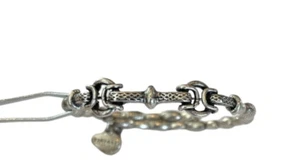 Pulsera Alex and Ani Vintage Sesenta y Seis Tono Plata Cuentas Cinturón Hebilla Estilo A01 - Imagen 1 de 4