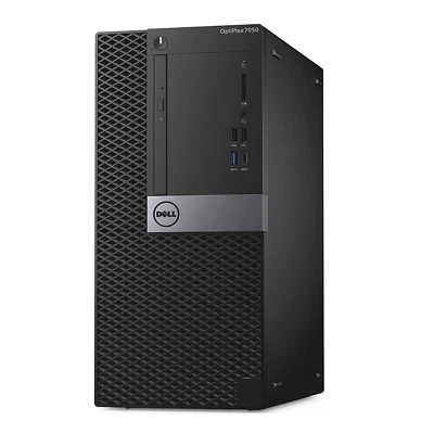 FAST Dell 7050 MT PC - Intel i7 7th Gen 16GB DDR4 RAM 1TB SSD WiFi - Windows 11 - Image 1 of 4