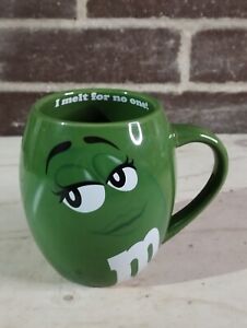 M&Ms World Large Green Mug 2014     I Melt For No One