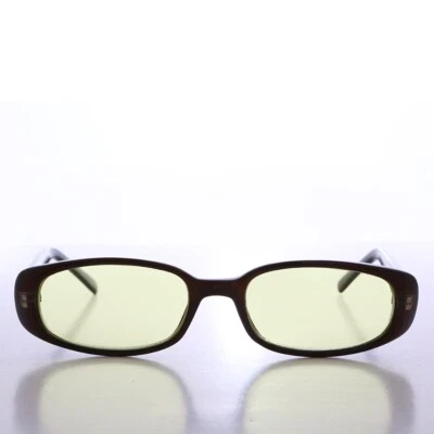 Lente amarela de óculos de sol retangular anos 90 Mod - Landis - Imagem 1 de 3