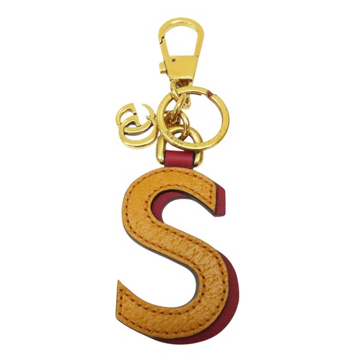 Portachiavi Gucci S in pelle arancione