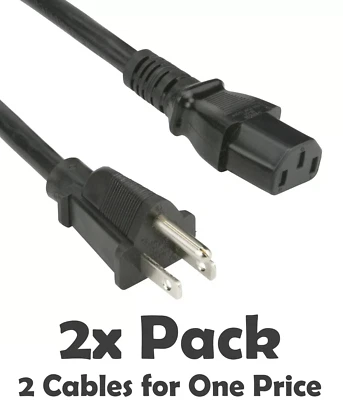 SUPERMICRO 6FT 16AWG AC Power Cord Amplifier Receiver Server PC Computer Speaker Sub-Woofer