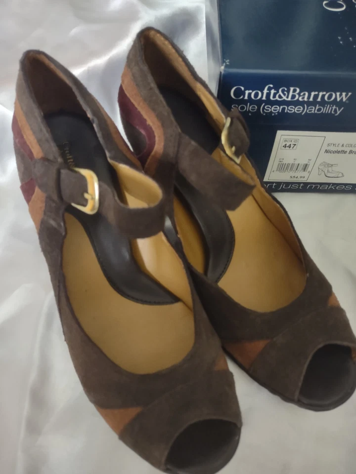 Croft and Barrow Marrón Multicolor 2.5" Tacones Talla 6.5 (Envío Gratis con 6) Foto 1 de 4