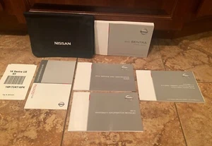 2014 NISSAN SENTRA Owner's Manual Warranty Service and Maint Black Canvas Case - Picture 1 of 7