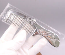999 Fine Silver Pure Silver Hair Comb Engrave Phoenix Handle Hair Care Gift