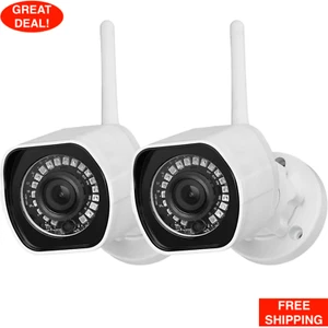 2 Pack Wireless Security Camera Smart Outdoor WiFi IP Night Vision Cloud Service - Picture 1 of 24