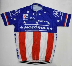 Mens Retro Motorola Cycling team Jersey Bicycle Jersey Cycling Shirt Cycling Top - Picture 1 of 6