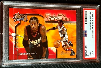 2001-02 Fleer Exclusive Members Only Allen Iverson #101 POP 1 NONE HIGHER! - Image 1 of 3
