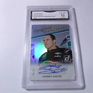 Johnny Sauter 2018 Prizm Significative Signatures Holo Gold Automático # 24/25 grado 10 - Imagen 1 de 2